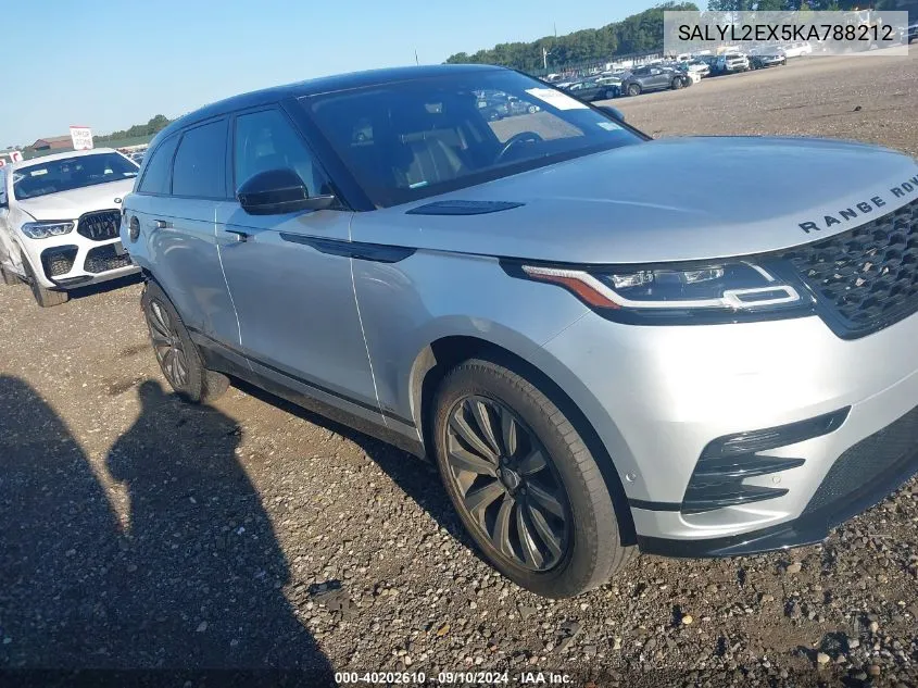 2019 Land Rover Range Rover Velar R-Dynamic Se VIN: SALYL2EX5KA788212 Lot: 40202610