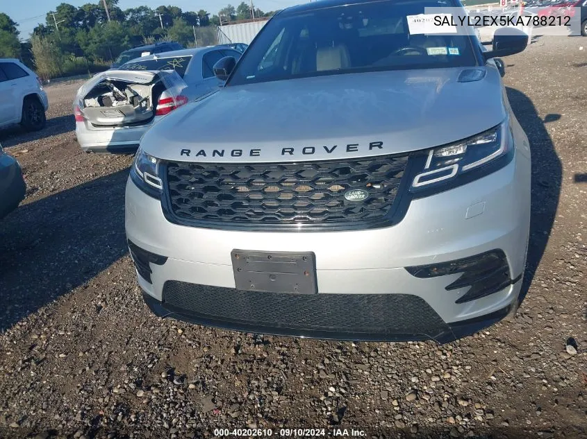 SALYL2EX5KA788212 2019 Land Rover Range Rover Velar R-Dynamic Se