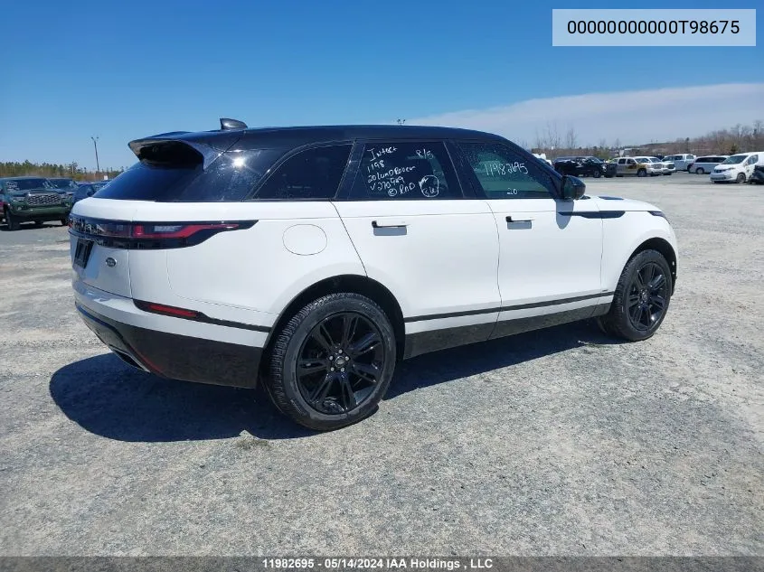 2020 Land Rover Range Rover Velar VIN: 00000000000T98675 Lot: 11982695