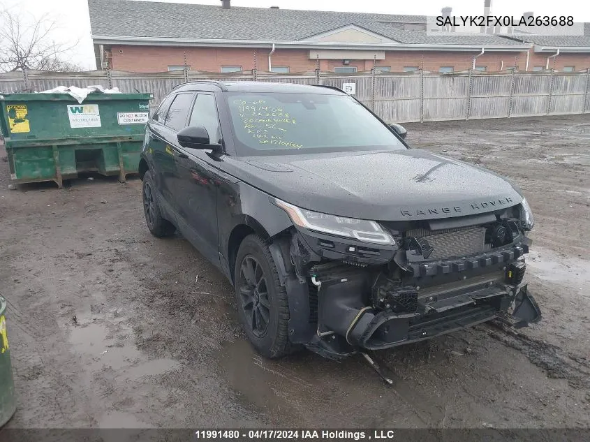 SALYK2FX0LA263688 2020 Land Rover Range Rover Velar