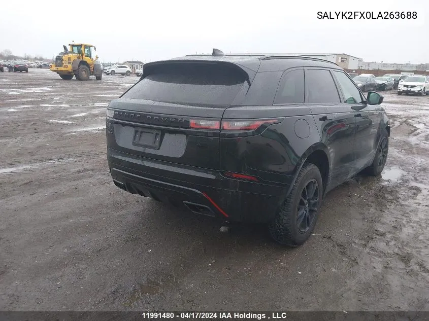 SALYK2FX0LA263688 2020 Land Rover Range Rover Velar