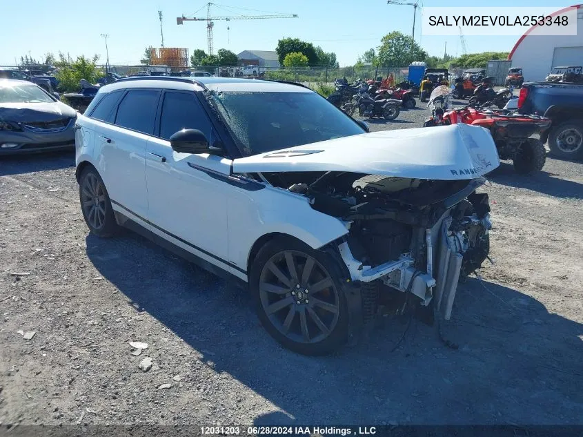 SALYM2EV0LA253348 2020 Land Rover Range Rover Velar