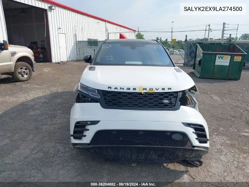 SALYK2EX9LA274500 2020 Land Rover Range Rover Velar P250 R-Dynamic S