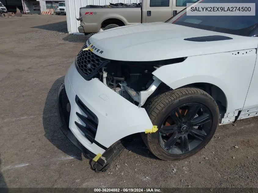 2020 Land Rover Range Rover Velar P250 R-Dynamic S VIN: SALYK2EX9LA274500 Lot: 36204882