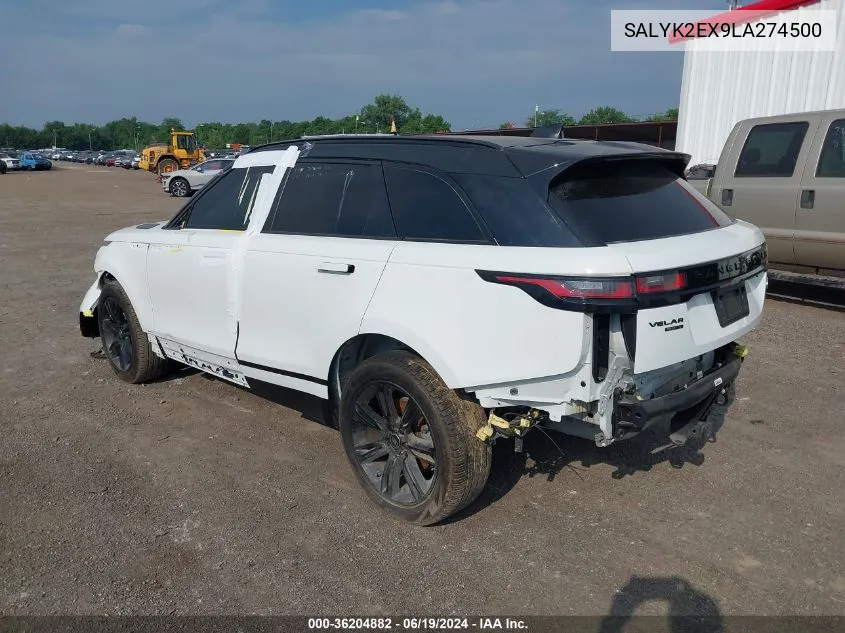 SALYK2EX9LA274500 2020 Land Rover Range Rover Velar P250 R-Dynamic S