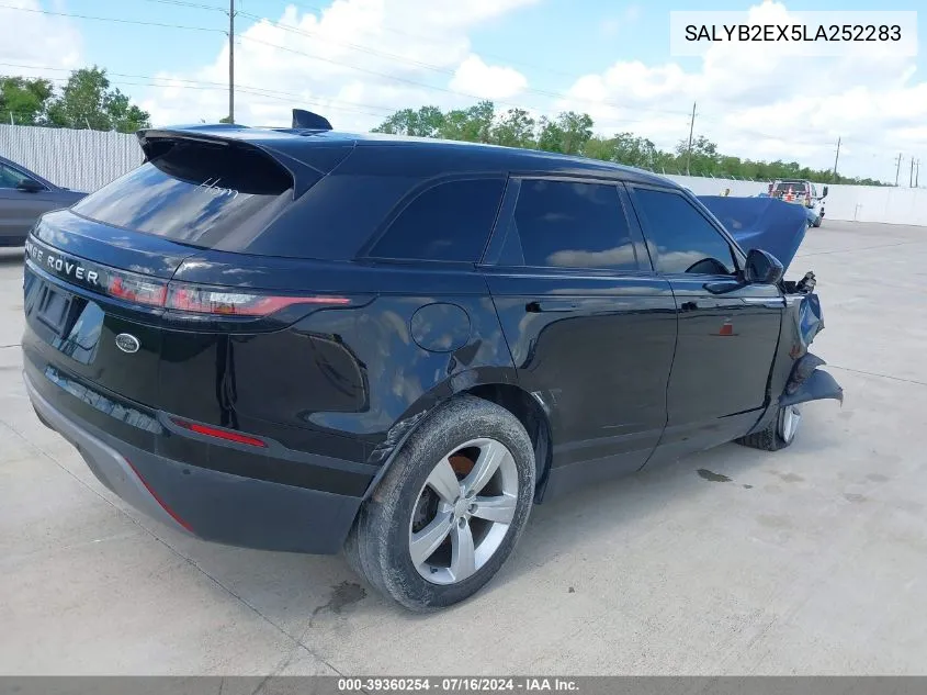 2020 Land Rover Range Rover Velar P250 S VIN: SALYB2EX5LA252283 Lot: 39360254