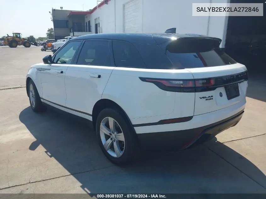 2020 Land Rover Range Rover Velar P250 S VIN: SALYB2EX2LA272846 Lot: 39381037