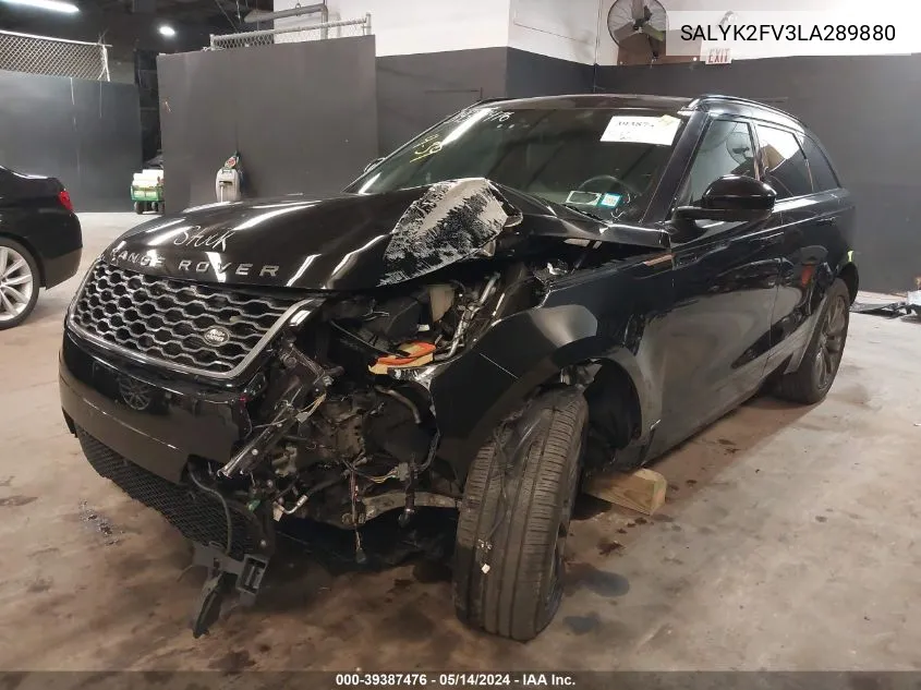 2020 Land Rover Range Rover Velar P340 R-Dynamic S VIN: SALYK2FV3LA289880 Lot: 39387476