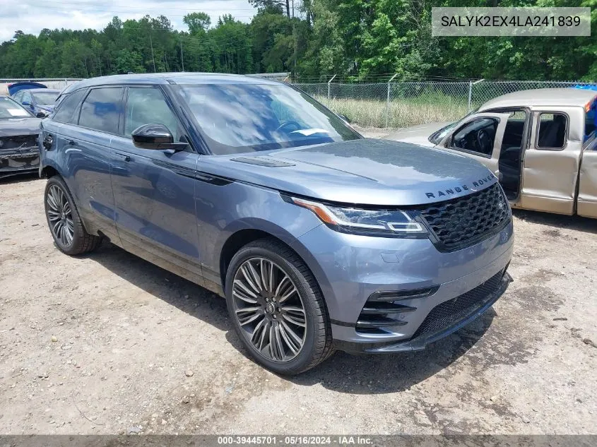 2020 Land Rover Range Rover Velar P250 R-Dynamic S VIN: SALYK2EX4LA241839 Lot: 39445701