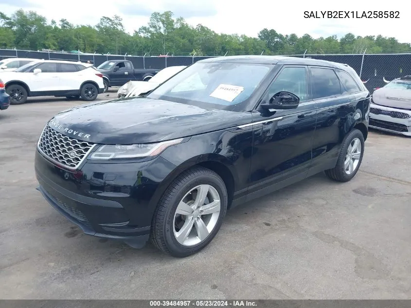 2020 Land Rover Range Rover Velar P250 S VIN: SALYB2EX1LA258582 Lot: 39484957