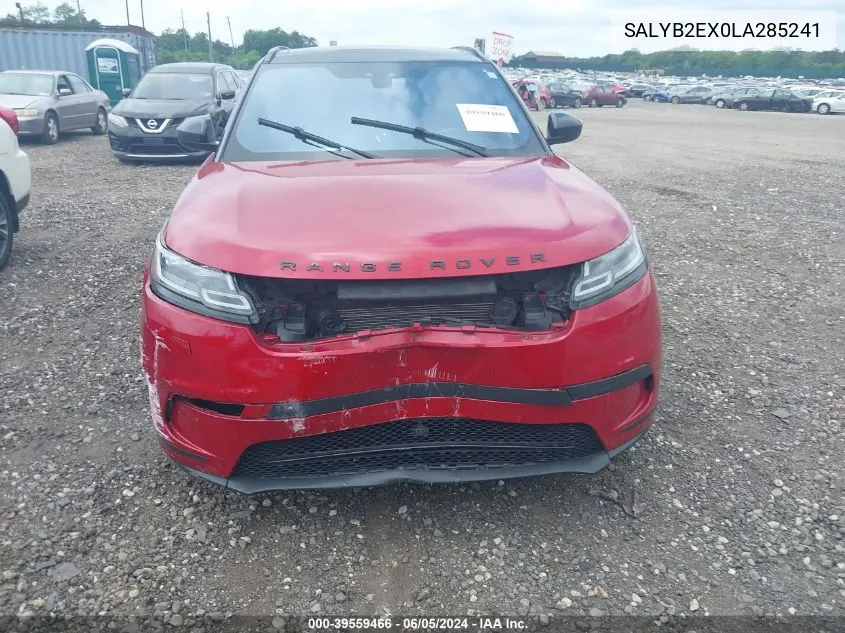 2020 Land Rover Range Rover Velar P250 S VIN: SALYB2EX0LA285241 Lot: 39559466