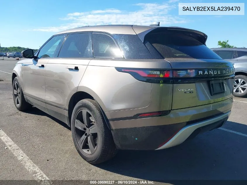 2020 Land Rover Range Rover Velar P250 S VIN: SALYB2EX5LA239470 Lot: 39590227