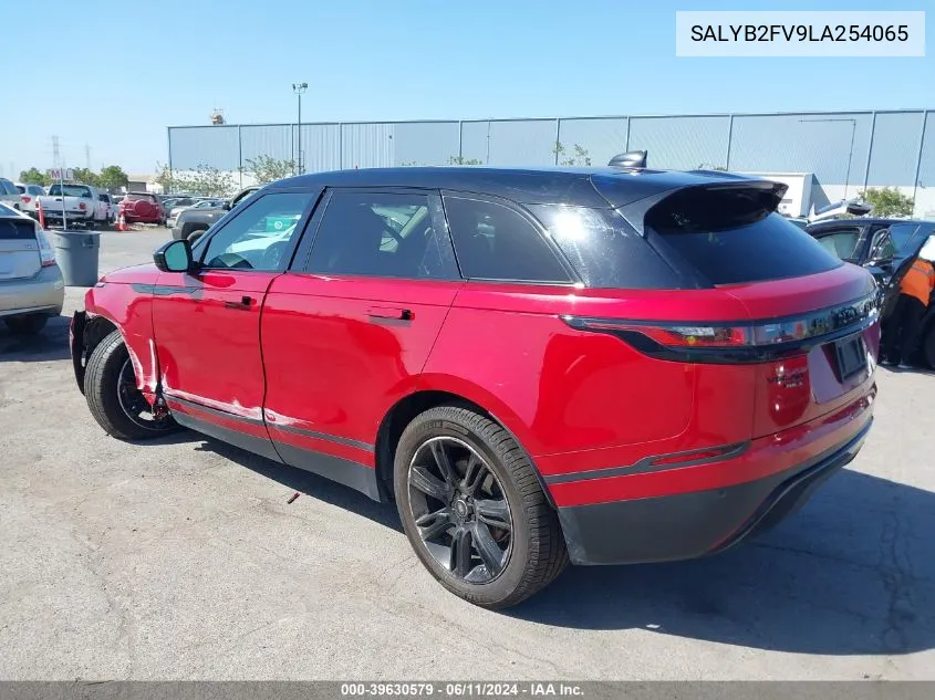 SALYB2FV9LA254065 2020 Land Rover Range Rover Velar P340 S