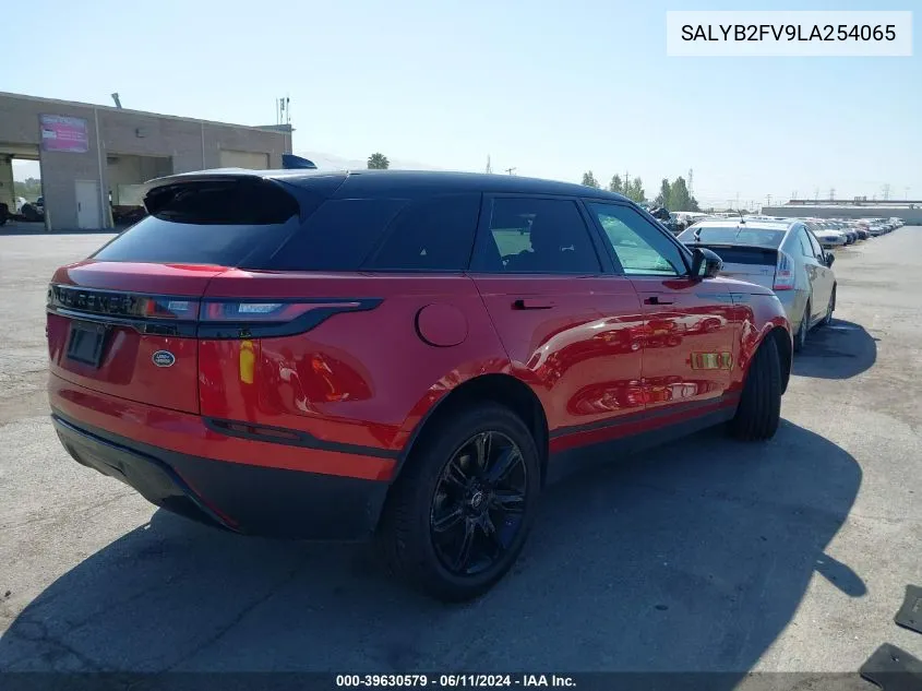 2020 Land Rover Range Rover Velar P340 S VIN: SALYB2FV9LA254065 Lot: 39630579