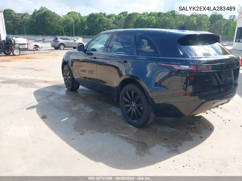 2020 Land Rover Range Rover Velar P250 R-Dynamic S VIN: SALYK2EX4LA283489 Lot: 39701208