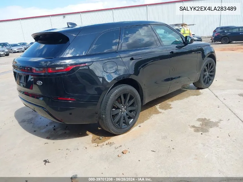 2020 Land Rover Range Rover Velar P250 R-Dynamic S VIN: SALYK2EX4LA283489 Lot: 39701208