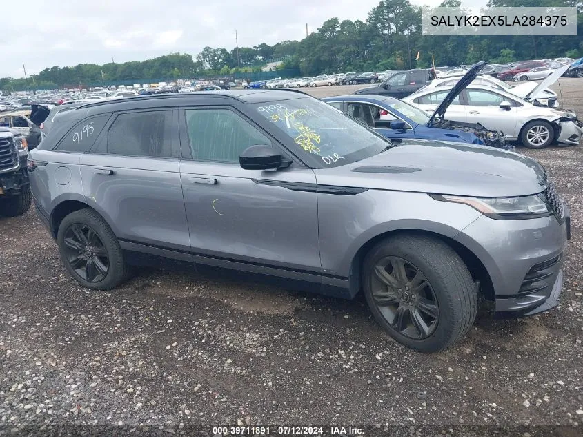 2020 Land Rover Range Rover Velar P250 R-Dynamic S VIN: SALYK2EX5LA284375 Lot: 39711891