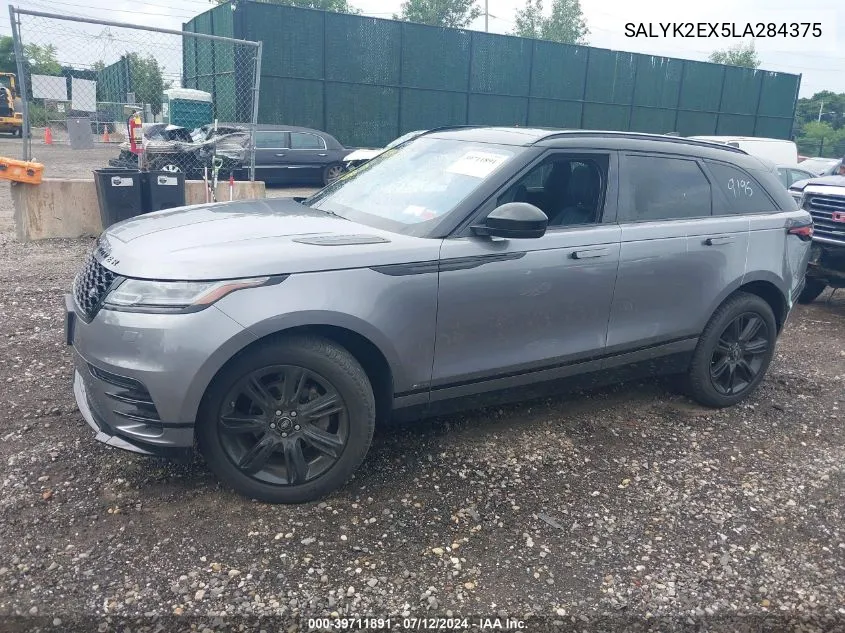 SALYK2EX5LA284375 2020 Land Rover Range Rover Velar P250 R-Dynamic S