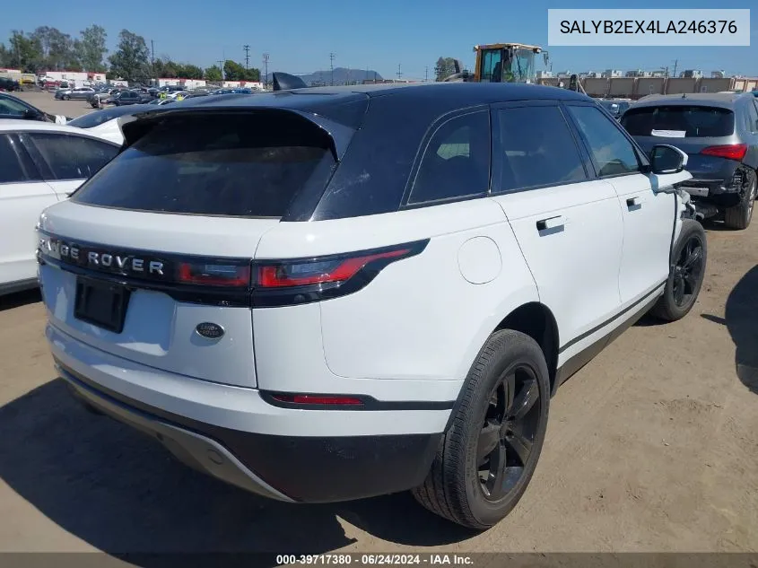 2020 Land Rover Range Rover Velar P250 S VIN: SALYB2EX4LA246376 Lot: 39717380