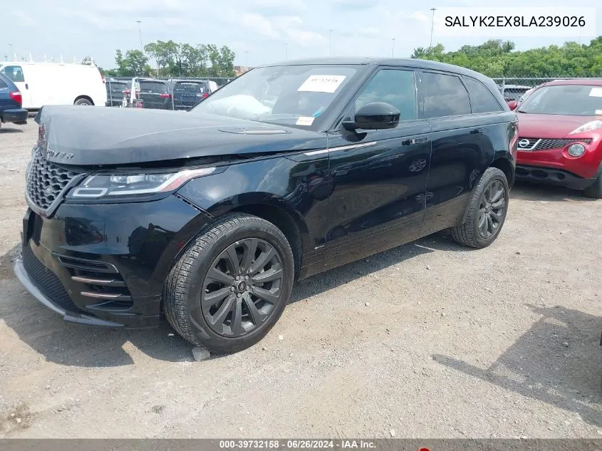 SALYK2EX8LA239026 2020 Land Rover Range Rover Velar P250 R-Dynamic S