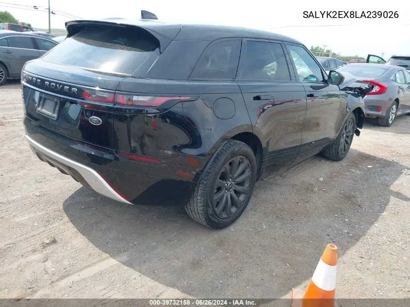 SALYK2EX8LA239026 2020 Land Rover Range Rover Velar P250 R-Dynamic S