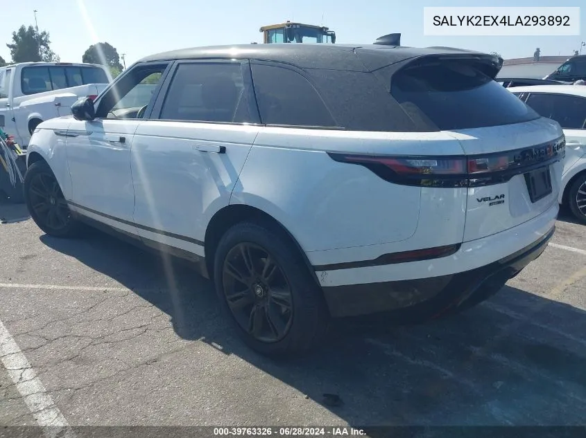 SALYK2EX4LA293892 2020 Land Rover Range Rover Velar R-Dynamic S