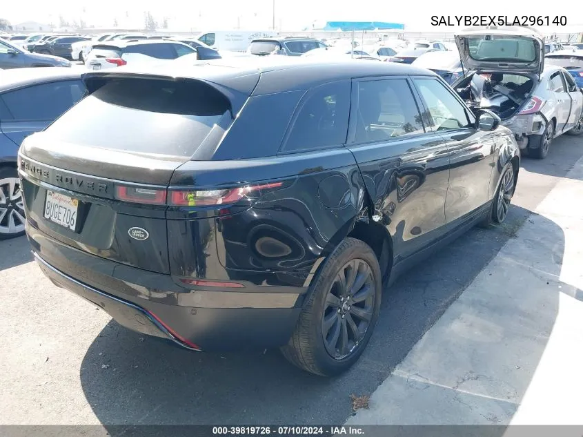 2020 Land Rover Range Rover Velar P250 S VIN: SALYB2EX5LA296140 Lot: 39819726