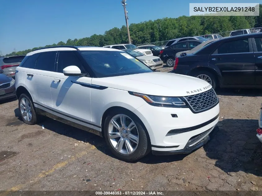 2020 Land Rover Range Rover Velar P250 S VIN: SALYB2EX0LA291248 Lot: 39848353