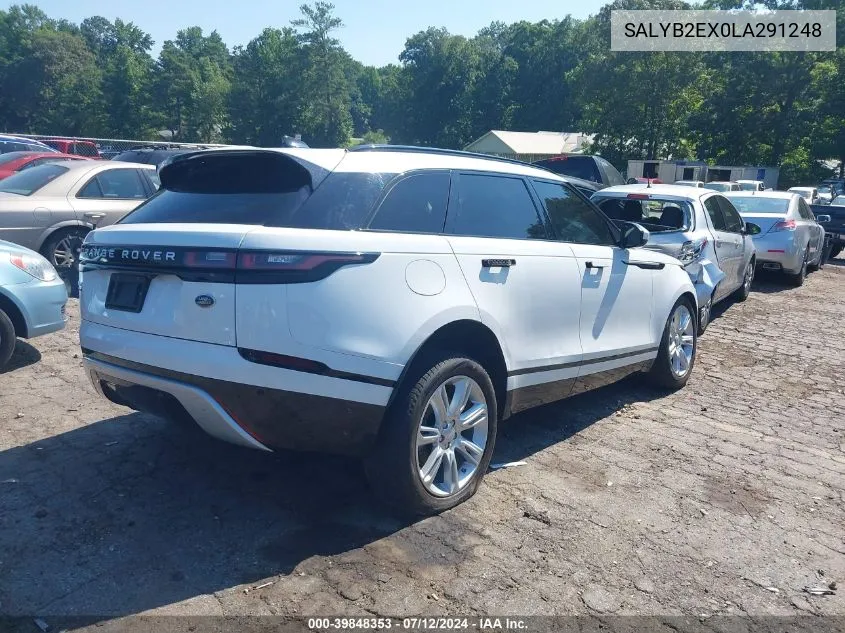 SALYB2EX0LA291248 2020 Land Rover Range Rover Velar P250 S