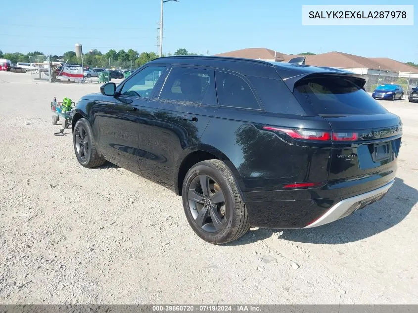 SALYK2EX6LA287978 2020 Land Rover Range Rover Velar R-Dynamic S