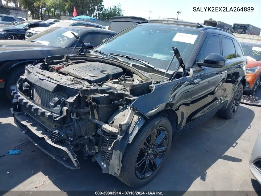 2020 Land Rover Range Rover Velar P250 R-Dynamic S VIN: SALYK2EX2LA264889 Lot: 39883914