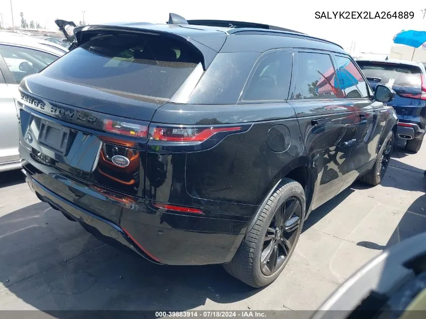 2020 Land Rover Range Rover Velar P250 R-Dynamic S VIN: SALYK2EX2LA264889 Lot: 39883914