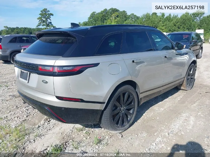 2020 Land Rover Range Rover Velar R-Dynamic S VIN: SALYK2EX6LA257198 Lot: 39890325