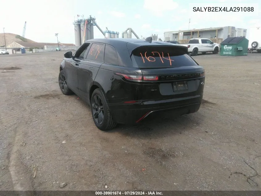 2020 Land Rover Range Rover Velar P250 S VIN: SALYB2EX4LA291088 Lot: 39901674