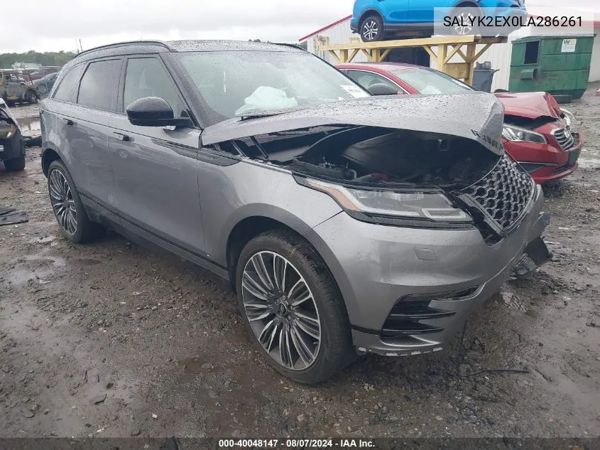 2020 Land Rover Range Rover Velar R-Dynamic S VIN: SALYK2EX0LA286261 Lot: 40048147