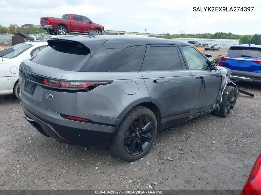 SALYK2EX9LA274397 2020 Land Rover Range Rover Velar P250 R-Dynamic S