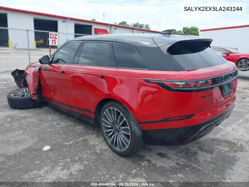 SALYK2EX5LA243244 2020 Land Rover Range Rover Velar P250 R-Dynamic S