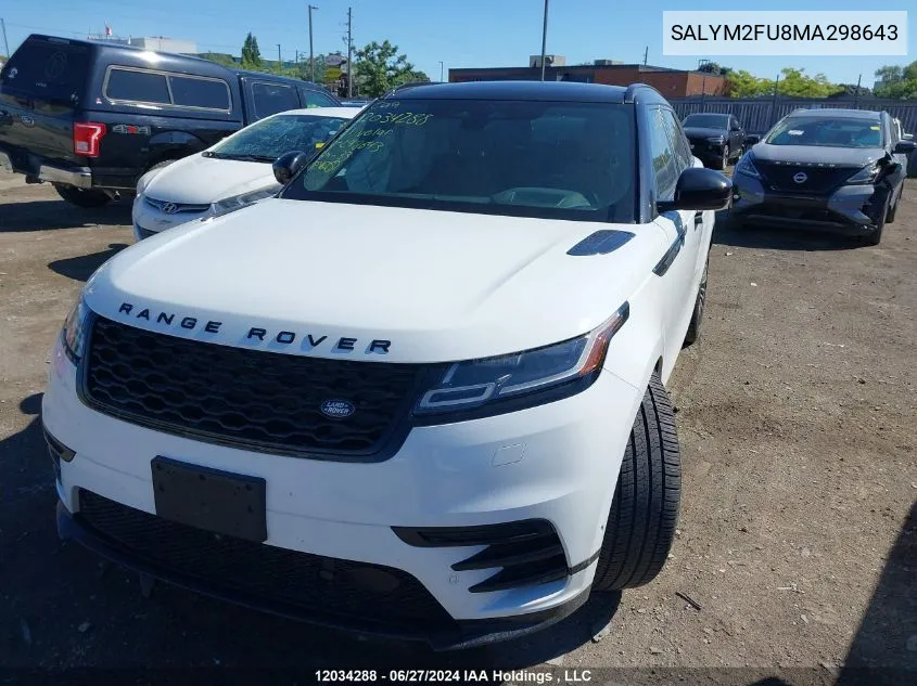 SALYM2FU8MA298643 2021 Land Rover Range Rover Velar