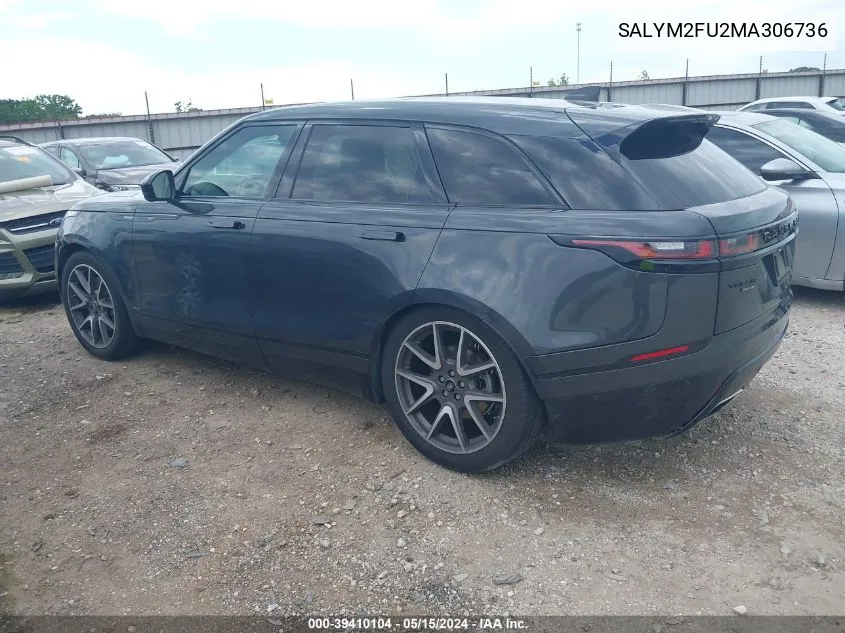 SALYM2FU2MA306736 2021 Land Rover Range Rover Velar P400 R-Dynamic Hse