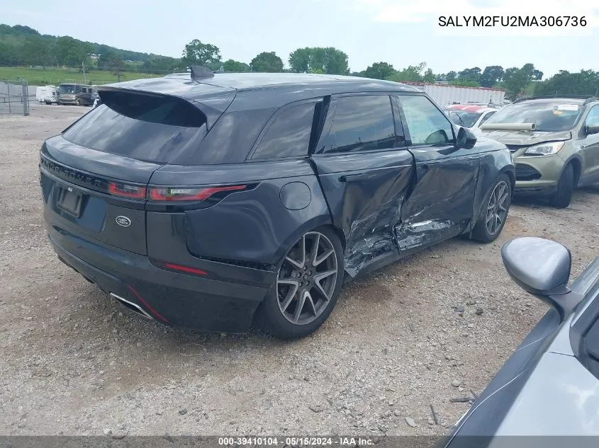 2021 Land Rover Range Rover Velar P400 R-Dynamic Hse VIN: SALYM2FU2MA306736 Lot: 39410104