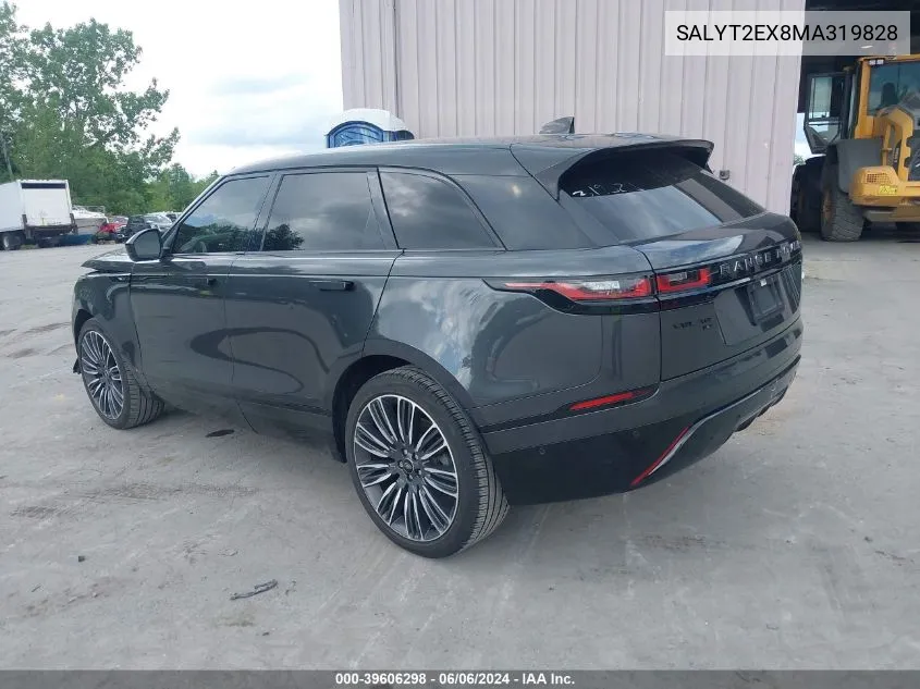 2021 Land Rover Range Rover Velar P250 R-Dynamic S VIN: SALYT2EX8MA319828 Lot: 39606298