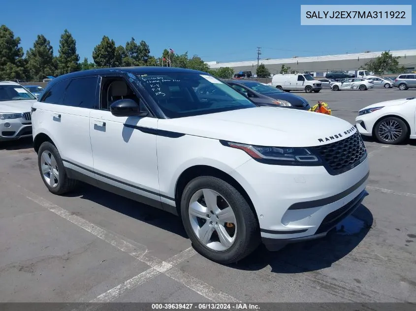 SALYJ2EX7MA311922 2021 Land Rover Range Rover Velar P250 S