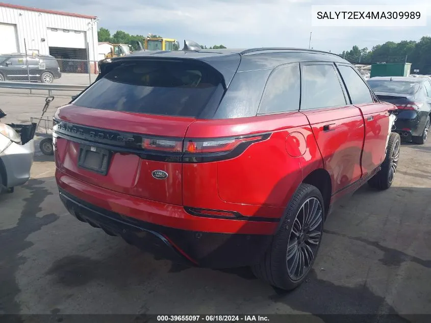 2021 Land Rover Range Rover Velar P250 R-Dynamic S VIN: SALYT2EX4MA309989 Lot: 39655097