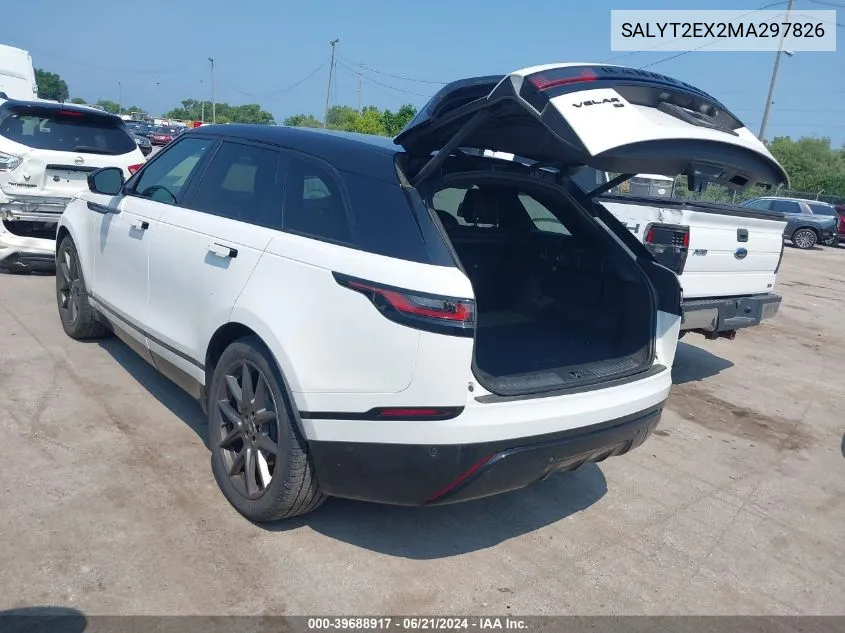 2021 Land Rover Range Rover Velar R-Dynamic S VIN: SALYT2EX2MA297826 Lot: 39688917