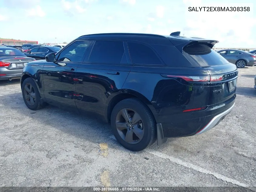 2021 Land Rover Range Rover Velar P250 R-Dynamic S VIN: SALYT2EX8MA308358 Lot: 39786685