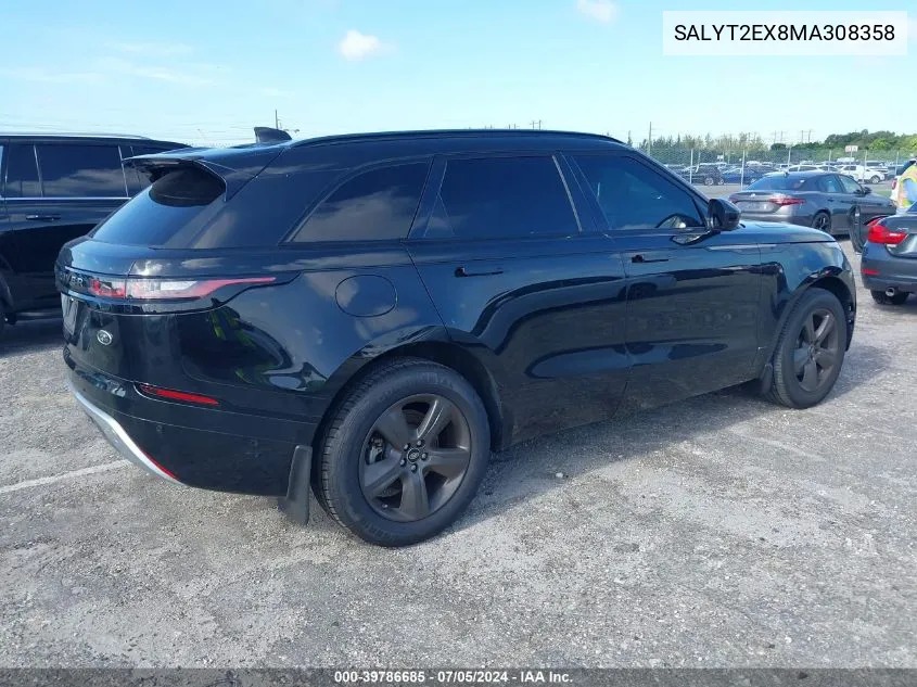 2021 Land Rover Range Rover Velar P250 R-Dynamic S VIN: SALYT2EX8MA308358 Lot: 39786685