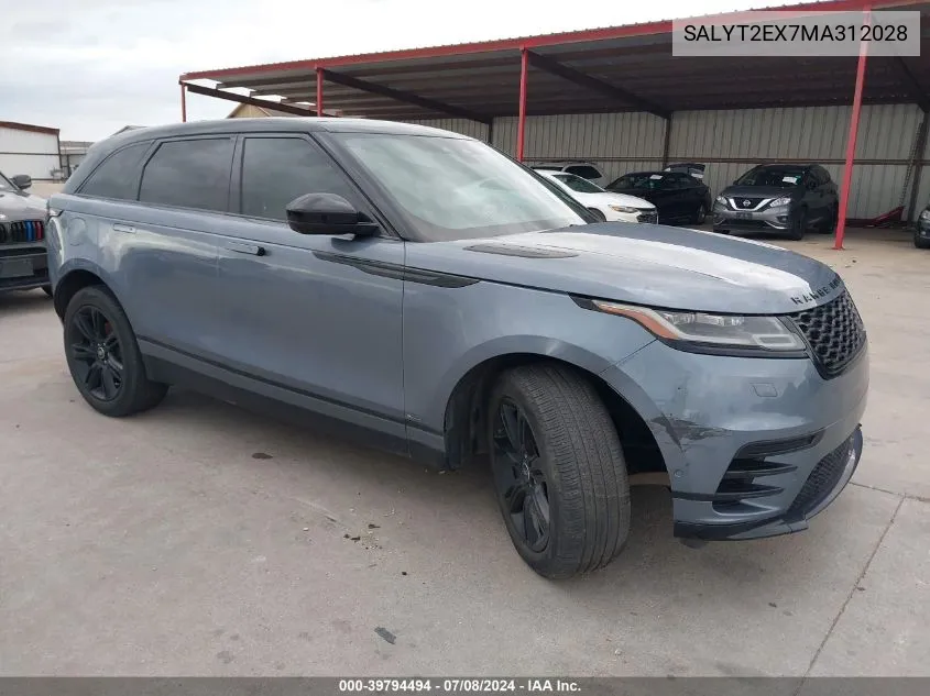 SALYT2EX7MA312028 2021 Land Rover Range Rover Velar R-Dynamic S