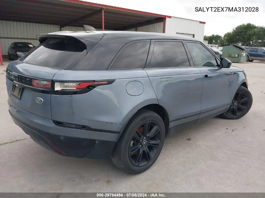 SALYT2EX7MA312028 2021 Land Rover Range Rover Velar R-Dynamic S