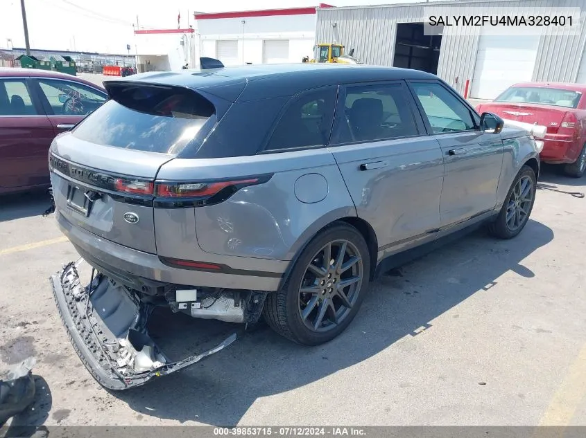 2021 Land Rover Range Rover Velar P400 R-Dynamic Hse VIN: SALYM2FU4MA328401 Lot: 39853715