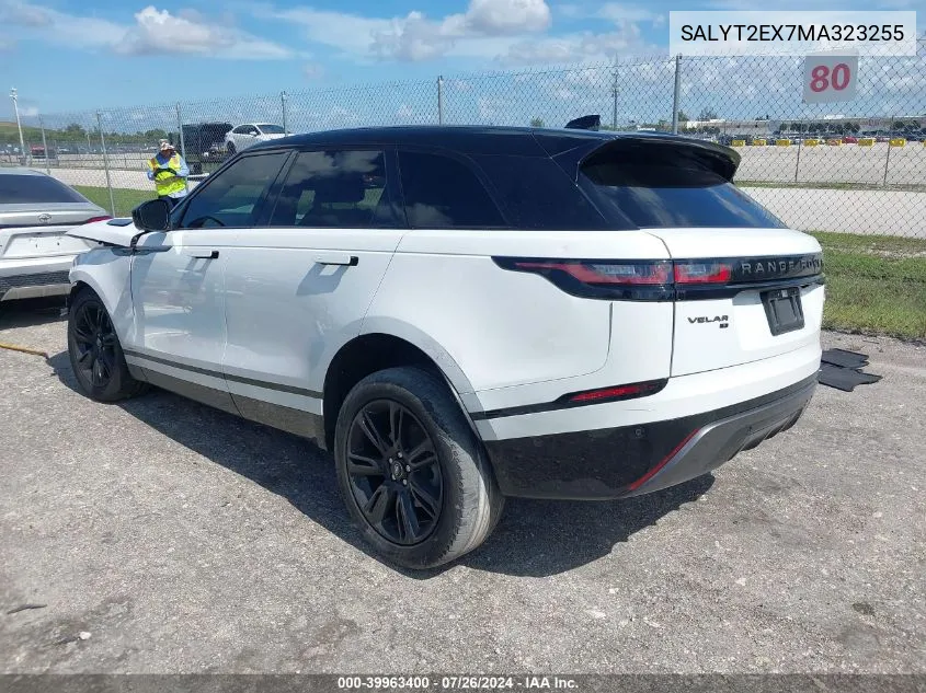 SALYT2EX7MA323255 2021 Land Rover Range Rover Velar P250 R-Dynamic S